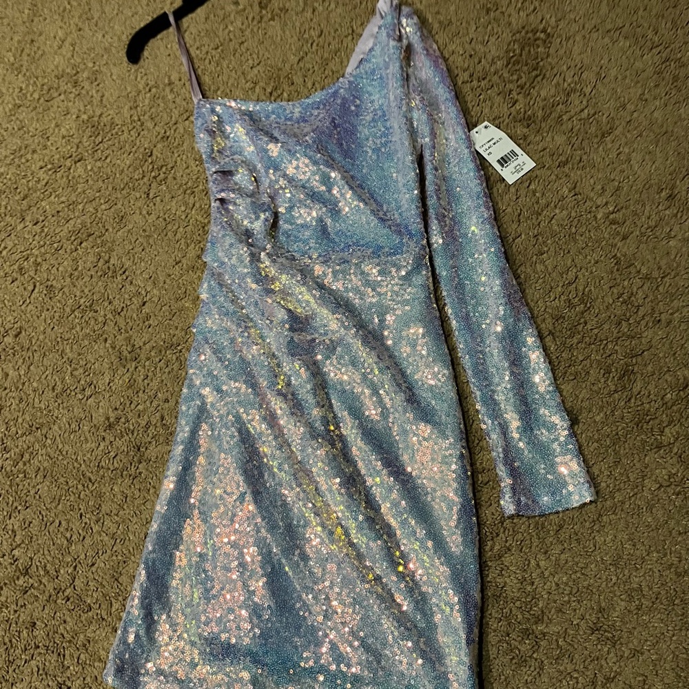 ECI Lilac Multi Sequin Dress